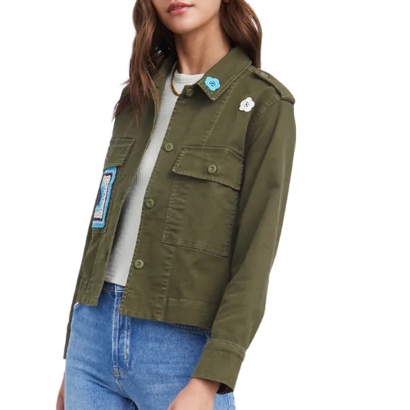 RAILS • Tuli olive green utility jacket • Small • crochet details - Picture 5 of 11